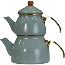 Kazan Hobi Pr Home Soft Green Gold Model Emaye Çaydanlık