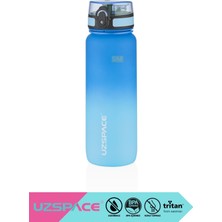 AvantajAl Uzspace 800ml Çift Renkli Sızdırmaz Kilitlenebilir Kapaklı Tritan Su Matarası Lacivert-Mavi