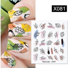 Kazan Hobi Tırnakmania Su Transferli Nail Art Sticker X081 (52340-1) 3922