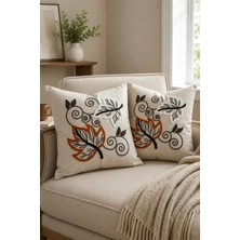 Bella Home Punch Nakış Kırlent Kılıfı (2'li) 40 cm x 40 cm