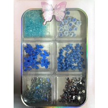 Kazan Hobi Fontenay 6 Farklı Çeşitli 3D Tırnak Süsleri Tırnak Charm Nail Charms Nail Art Objeleri Karışık 3 Renkli