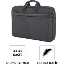 Case Club Büyük Boy 17,3 Inç Laptop Evrak Çantası Omuz Asklı