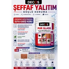 Decos Pur Glass; Balkon, Teras, Banyo, Mutfak, Seramik, Fayans, Mermer, Beton ve Derz Aralarında Kullanılabilen Su Bazlı, Poliüretan Katkılı Şeffaf Su Yalıtım Malzemesi