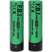 Gees Global Pil F.b.ı Vtc6 18650 3.7V 3000MAH 30A Li Ion Şarjlı Pil + Taşıma Kutusu 2'li Set