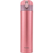 Pembe Paslanmaz Çelik Termos 450ML