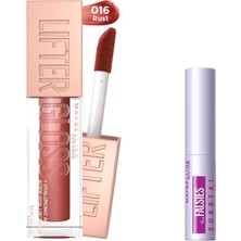 Kazan Hobi Maybelline New York Lifter Gloss Nemlendirici Dudak Parlatıcısı 016 Rust & Mini Tattoo Liner Gel Pencil Makyaj Seti