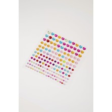 Kazan Hobi Pop Beauty Nail Art Tırnak Süsleme Sticker, Tırnak Dövmesi, Tırnak Tattoo Renkli Boncuklu