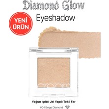 Kazan Hobi Yoğun Işıltılı Jel Yapılı Tekli Far Diamond Glow Eyeshadow 04 Beige Diamond