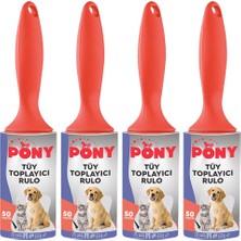 Kazan Hobi Pony Tüy Toplayıcı Rulo 4 Lü Set Kedi Köpek