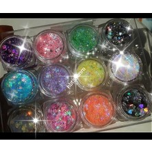 Kazan Hobi Glitter Yüz Saç ve Vücut Simi 12LI Set