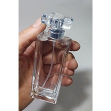 Kazan Hobi Cam Yeniden Doldurulabilir Sprey Kolonya Parfüm Şişesi 50 ml - Şeffaf Kapaklı Boş Şişe 10 Adet, PRFM-001745