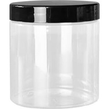 Kazan Hobi Elito Şeffaf Plastik Krem Kavanozu 500 ml 20 Adet