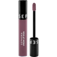 Kazan Hobi Sephora Cream Lip Stain – Bulaşmayan Kadife Bitişli Ruj - Mat Likit Ruj, Mor