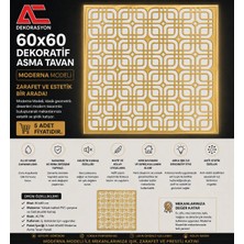 AC Dekor Dekoratif Asma Tavan Paneli Moderna Modeli 60 x 60 cm (5 ADET)