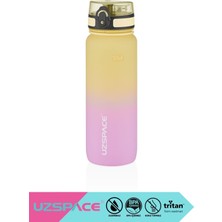 AvantajAl Uzspace 800ml Çift Renkli Sızdırmaz Kilitlenebilir Kapaklı Tritan Su Matarası Sarı-Violet