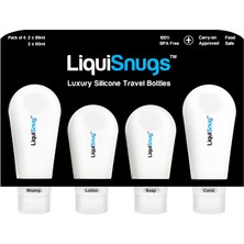 Kazan Hobi Travelsnugs Liquisnugs – % 100 Sızdırmaz Garanti Eder – Silikon Seyahat Şişesi (3 Paket) –
