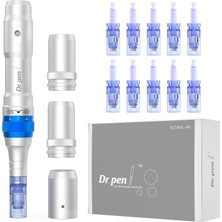 Kazan Hobi Dr.pen A6 Microneedling Kalem Yüz ve Vücut Için Mirco Iğneleme Derma Kalemi Yara Serumu Için 5 Hız Derinliği Ayarlanabilir 2 Yedek Pil ve 10 Kartuşla 36-Pin Kablolu ve Kablosuz Ingiltere Tak