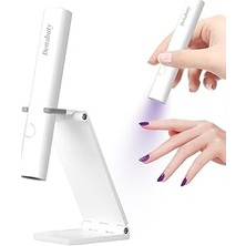Kazan Hobi Jel Çiviler Için Uv Işığı, Mini Uv LED Tırnak Lambası, El Standlı, Taşınabilir Tırnak Kurutucu, Şarj Edilebilir USB Kablosuz, Hızlı Kuruma Için 2 Zamanlayıcılı Tırnak Lambası (Beyaz)