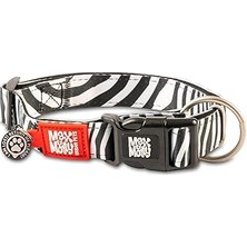 Kazan Hobi Max & Molly Urban Pets Original Serisi Akıllı Künyeli Köpek Boyun Tasması (L, Zebra)