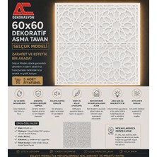 AC Dekor Dekoratif Asma Tavan Paneli Selçuk Modeli 60 x 60 cm (5 ADET)