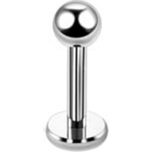 Kazan Hobi Cerrahi Çelik 6mm Arkası Düz Barlı Küçük Boy Piercing, Gümüş