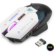 Gees Global W19 Kablosuz Mouse Dpi 7 Hz Rgb Siyah Beyaz