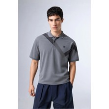 Madmext Füme Desenli Polo Yaka Erkek Tişört 6081