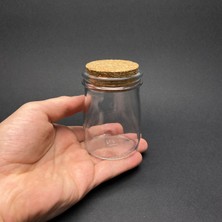 Kazan Hobi 120 ml Cam Kavanoz Mantar Tıpalı - 120CC Yuvarlak Kavanoz, Mantar Tıpalı Cam Şişe x 6 Adet