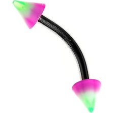 Kazan Hobi Rouge Moulin Curved Barbel Çelik Spike Piercing TDGR00909