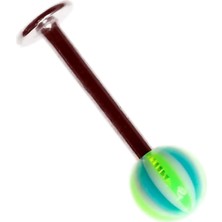 Kazan Hobi Labret Stud 316L Bioplast Piercing, Yeşil, Unisex