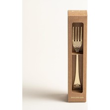 Kazan Hobi Dume Çelik Yemek Çatalı 3X23X0.3 cm Mat Şampanya