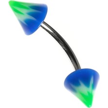 Kazan Hobi Rouge Moulin Curved Barbel Çelik Spike Piercing TDGR00893