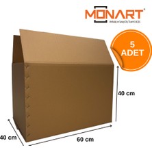 Monart Ambalaj 60 x 40 X40 Taşıma Kolisi Çift Oluklu Sağlam Taşınma Kolisi, Karton Koli, Boş Koli, Paketleme ve Kargo Kolisi