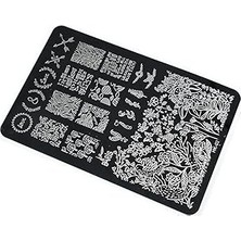 Kazan Hobi Nail Art Stamping Baskı Plakası Büyük Boy Xl HK02