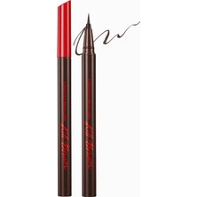 Kazan Hobi Clıo Ince, Mikrofiber Fırça Uçlu Kalem Eyeliner Superproof Brush Liner Kill Brown (02 Brown)