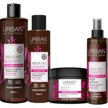 Kazan Hobi Urban Care Argan Oil & Keratin Kırılma Karşıtı ve Besleyici Şampuan Krem Maske Sıvı Krem Saç Bakım Seti 4'lü