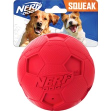 Kazan Hobi Nerf Dog Interaktif Squeaker ile Futbol Topu Köpek Oyuncağı, Hafif, Dayanıklı ve Suya Dayanıklı, 10 Cm, Orta/büyük Irklar Için, Tek Birim, Kırmızı