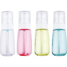 Kazan Hobi 4 Adet Havasız Pompa Şişesi 3 OZ/100 ml Plastik Boş Şeffaf Doldurulabilir Seyahat Kabı Dispenseri Losyon Kremleri Vakfı Için