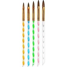 Kazan Hobi Fontenay Tırnak Süsleme Fırçası, Nail Art Fırça, Tırnak Desen Fırçası Seti NO:2193 Pembe