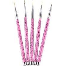Kazan Hobi Fontenay Tırnak Süsleme Fırçası, Nail Art Fırça, Tırnak Desen Fırçası Seti NO:2186 Pembe