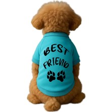 Kazan Hobi Kedi ve Köpek Kıyafeti & Elbisesi Mavi Sweatshirt Best Friend S