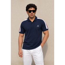 Madmext Lacivert Polo Yaka Erkek Tişört 5215