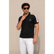 Madmext Siyah Polo Yaka Erkek Tişört 5215