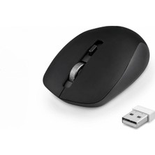 Gees Global Ofis Kullanımına Uygun Plus Sessiz Kablosuz Mouse 2.4 Ghz 1600 Dpı Siyah S1000