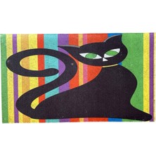 Glipet Amerikan Servis Mama ve Su Kabı Paspası 60X45- Colourful Cat