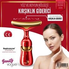 Kazan Hobi Titreşimli Yüz ve Boyun Kırışıklık Giderici Masaj Aleti - 3 Farklı Başlık, Titreşimli Cilt Sıkılaştırıcı, Boyun ve Gıdı Zayıflatıcı Etki, Kablosuz Cilt Güzelleştirme Cihazı