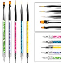 Kazan Hobi Fontenay Tırnak Süsleme Fırçası, Nail Art Fırça, Tırnak Desen Fırçası Seti NO:2181