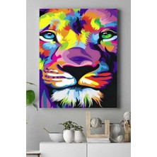 Kazan Hobi Postermanya (PSTER14985) Aslan Motivasyon Kanvas Tablo 21 x 30