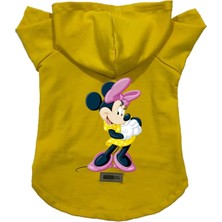 Kazan Hobi Kapişonlu Polar Sweatshirt Köpek ve Kedi Kıyafeti & Elbisesi Sarı Minnie Xl