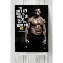 Kazan Hobi Postermanya (PSTER9457) Work For Vücut Geliştirme Body Building Fitness Posteri 60 x 90 cm